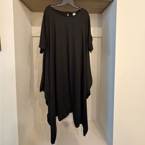 Black Asymmetrical Tunic Top